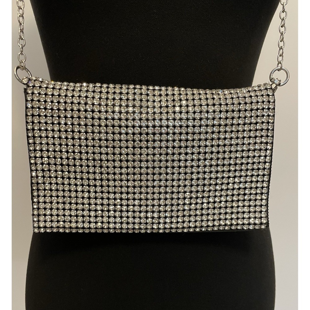 Amber Sceats‎ Purse Luxe Crystal Handbag Removable Chain Holiday New Year Xmas - Picture 10 of 14
